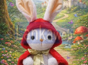Handmade Soft Toy Red Riding Bunny